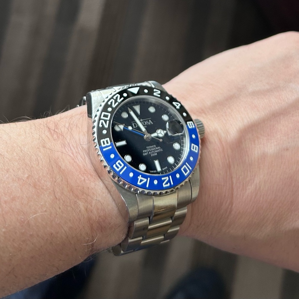 💎Davosa Ternos Professional GMT “Batman” – Mint, Complete Set, Minimal Wear